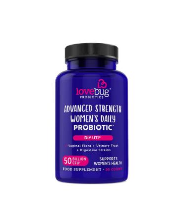 Lovebug Yeast + Vaginal pH Support | 50 Billion CFU Probiotics for Yeast & UTI Relief | 60 Capsules - Clinically Studied Ingredients - Buy Online on GoSupps.com