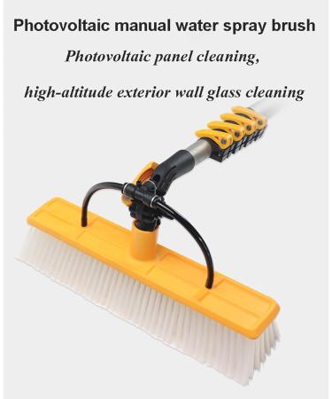 SN-XBDP Photovoltaic Panel Cleaning Brush 3.6M Telescopic Pole Photovoltaic Manual Cleaning Tool Special Water Spray Brush - Buy Online on GoSupps.com
