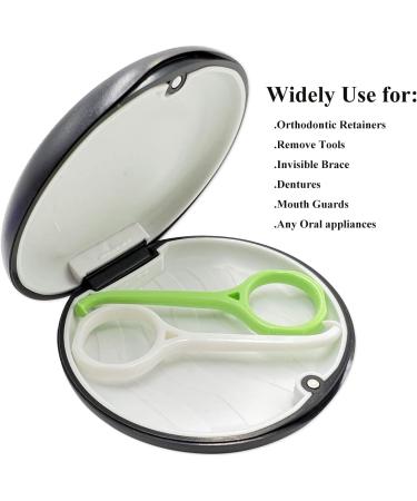 EvaGO Retainer Case for Orthodontic Braces - Sleek Black Design Durable & Portable - Buy Online on GoSupps.com