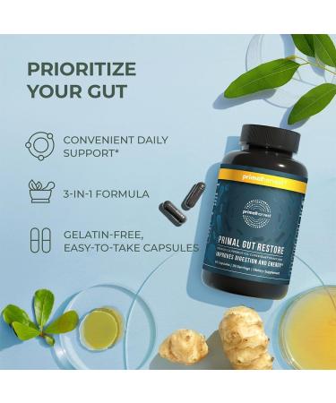 Primal Harvest Restore for Gut Health Primal Gut Restore w/POSTbiotics PREbiotics and PRObiotics for Women and Men 60 CT - Digestion Colon Cleanse Immunity Support - Helps Leaky Gut Repair 60 Count (Pack of 1) - Buy Online on GoSupps.com