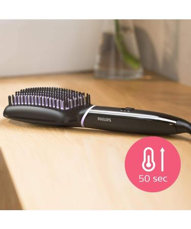 Philips StyleCare Heated Brush BHH880/00 - Smoothing Hair Styling Device 170 C & 200 C PTC Black & Pink Ideal for International Shipping - Buy Online on GoSupps.com