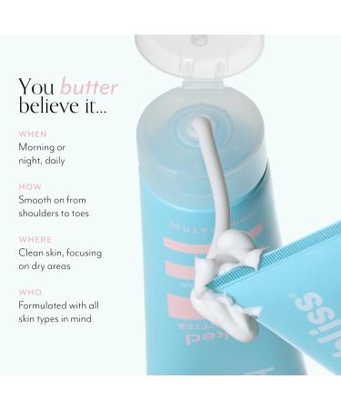 Bliss - Naked Body Butter - Unscented - Maximum Moisture Cream - 6.7 Fl Oz and Satin-Skin Body Polish - Lemon and Sage - Body Scrub with Shea Butter and Coconut Oil - 8.5 Oz - Buy Online on GoSupps.com