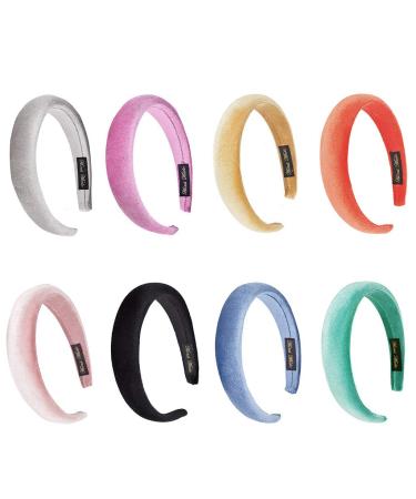 Buy ZOOMY Women Velvet Headband | Thick Sponge Padded Candy Color Hairband - Blue | International Shipping Available - Buy Online on GoSupps.com