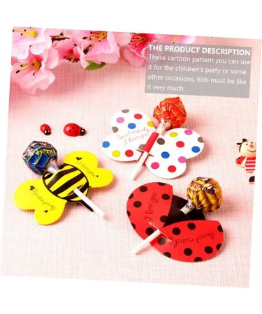  MERRYHAPY MERRYHAPY 150 Pieces Decorative Lollipop Cards Decorative Lollipop Card Decoration Candy Decorations Cartoon Paper Card Decorative Card - Buy Online on GoSupps.com