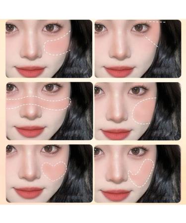 Oil Control Air Cushion Blush Loose Blush Powder Air Cushion Blush Highly Pigmented Includes Soft Mushroom Puff (B) - Buy Online on GoSupps.com