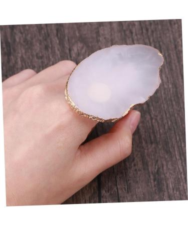  BIUDECO Nail Polish Foundation Mixing Ring White Makeup Mixing Tray Paint Drawing Color Nail Plate White Color Plate - Buy Online on GoSupps.com