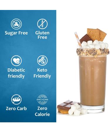 Syruvia Sugar-Free S'Mores Coffee Syrup - 25.4 fl oz Premium Coffee Flavoring Syrup - 0 Calorie- Kosher Coffee Syrups Gluten Free Perfect for Drinks Soda Shakes Desserts and More. - Buy Online on GoSupps.com