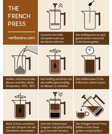 Vietbeans Coffee Gift Set | French Press & Exclusive Whole Bean Coffee - Perfect Gifts for Coffee Lovers - Buy Online on GoSupps.com