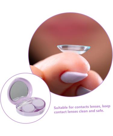 Solustrie Travel Contact Lens Case - Violet Purple Organizer & Remnant Tool for Autumn/Winter - Compact 7.2x5.8x2cm - Buy Online on GoSupps.com