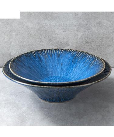 Dessert Dishes Ceramic Plates Nordic Blue Ceramic Dinner Plate Restaurant Pasta Steak Plates Home Fruit Salad Bowl Cake Dessert Plates Kitchen Utensils Salad Plates(A 9.5inch) (C 7.5inch One Size) - Buy Online on GoSupps.com