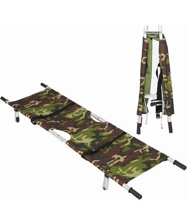 Portable Stretcher Patient Transport Aluminum Alloy Stretcher Multifunctional Fire Emergency Medical Flat Stretcher for Hospital Clinic Home Sports Venues Ambulance A (D)