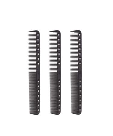 Carbon Fine Cutting Comb 3 Pieces Carbon Fibre Hair Cutting Comb Salon Hairdressing Fiber Carbon Barber Comb Heat Resistant Barber Comb