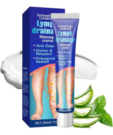 Cr me de massage drainant lymphatique Elycura Soin lymphatique Soulagement des d mes des jambes et des pieds R duit naturellement le gonflement des jambes 1pcs