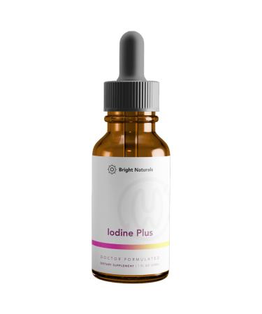 Bright Naturals Iodine Plus - Kelp-Based Liquid Supplement Supports Thyroid - Boosts Energy Improves Sleep and Enhances Mental Clarity 60 0.04% Servings