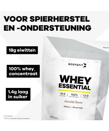 GLANBIA NUTRITIONAL UK Body & Fit Whey Essential Whey Protein Muscle Building and Recovery Protein Powder 100 Whey Protein Concentrate Natural 1000 grams - Buy Online on GoSupps.com