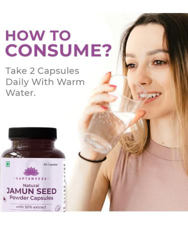 SENTA Natural Jamun Seed Powder Capsules 500 mg (60 Capsules) | Good for Heart & Liver Promotes Healthy Digestion Lower Sugar Level Helps in Detoxification Promotes Better Oral Health - Buy Online on GoSupps.com
