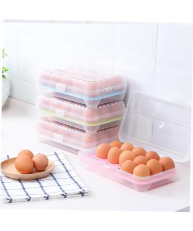 DOITOOL 15 Egg Holder for Refrigerator Egg Holder Bin Fridge Egg Storer Eggs Egg Tray Household Storage Box Blue medium - Buy Online on GoSupps.com