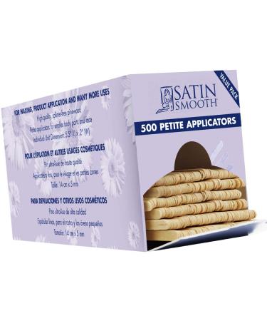 Satin Smooth Hair Waxing Petite Applicators For Eyebrow Contouring and Facial Hair Removal 500 count 500 Count Petite Applicators