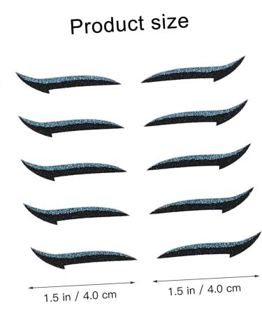 DOITOOL 40 pairs Tapes Womens Glitter Adhesive Winged Reusable for Makeup Tool Double Eyeliner Eyelid Eyes - Buy Online on GoSupps.com