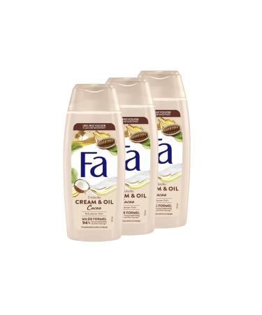 FA Cocoa Cream and Oil Shower Gel (3 x 250 ml) nourishing shower cream enjoy the gentle vegan formula with the delightful scent of cocoa butter 94% natural ingredients