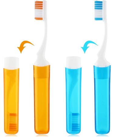 Tyqour 2 Pack Folding Travel Toothbrush - Portable Soft Toothbrush for Travel & Camping - Buy Online on GoSupps.com