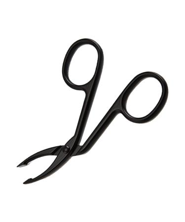 1/2pc Curved Eyebrow Scissors Tweezers - Professional Eyebrow Scissor Curved Eyebrow Tweezers | Facial Hair Plucker Curved Scissors Lightweight Nose Hair Cutter Remover for Men Women Adults 1pc Black