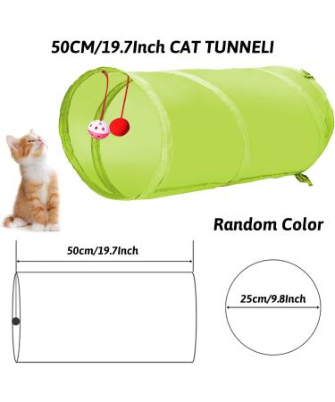 QUOZUO 31 pcs Cat Toys Variety Pack for Kitty 2 Way Tunnel Cat Feather Teaser Cat mouse Toy Cat Crinkle Balls Cat Balls with Bell Catnip Toys for Indoor Cats Kittens Toys - Buy Online on GoSupps.com