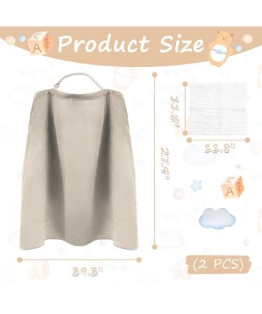 Cotton Breastfeeding Coverall with Towel - Beige | Soft & Breathable Nursing Cover for Moms | Multi-Use Stroller & Outdoor Cover - Buy Online on GoSupps.com