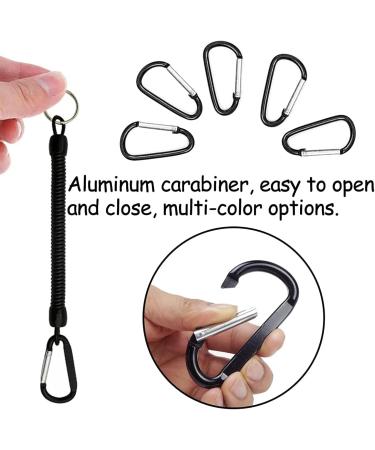 10-Piece Fishing Safety Wire Set | Elastic Lanyard with Carabiner & Keychain | Boating Ropes with Spring Buckle | Durable Steel Wire Ring - Buy Online on GoSupps.com