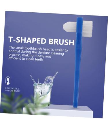 Minkissy 9 STK Double-Sided Toothbrush for Dentures | Prosthesis Cleaning Accessories - Hard Plastic Multi-Layer Design - Buy Online on GoSupps.com