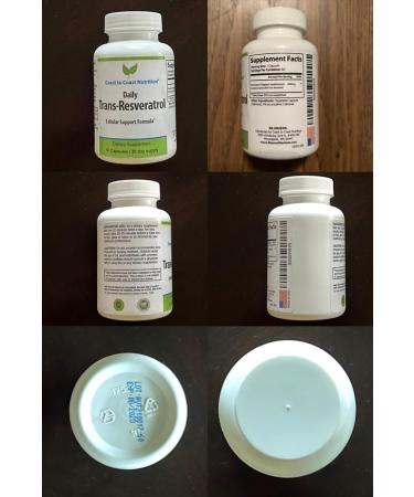 Trans-Resveratrol Supplement - Organic Capsules Vegan Supplements for Women and Men Natural Antioxidant Polyphenols Supplement Anti Aging - 60 Capsules 600mg 30 Day Supply - Buy Online on GoSupps.com