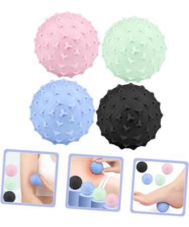 Magiclulu Triangular Massage Ball Set - 4 Pack Hard Lacrosse & Plantar Fascia Massagers for Feet Neck & Back Relief - Perfect Body Massage Device - Buy Online on GoSupps.com