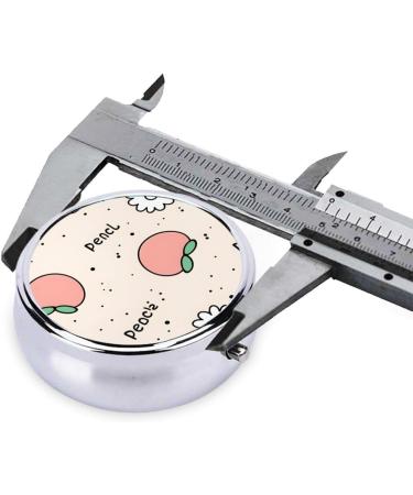 Peachy Cutieround Pill Box - 3 Compartment Travel Organizer | Portable Black Pill Box for International Shipping - Buy Online on GoSupps.com