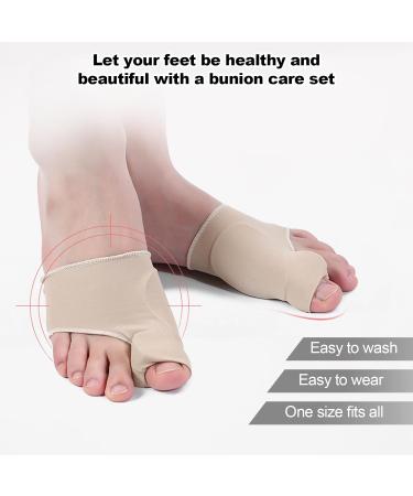 Hautllaif Bunion Corrector for Women and Men - Orthopedic Relief Splint for Hallux Valgus Brace - Day/Night Support (Beige) - Buy Online on GoSupps.com