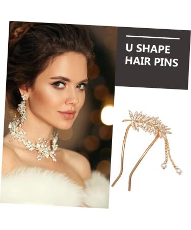 minkissy U-shaped Hairpin Pearl Flower Hair Stick Crystal Flower Hairpin Japanese Hair Stick Hair for Buns U Shape Hair Pins Hair Sticks Rhinestone Hair Pin Bride Japanese-style Hanfu Metal - Buy Online on GoSupps.com