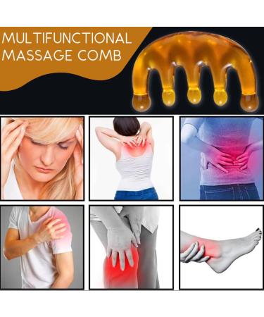 Massage Comb - Wide Tooth Head Massager & Acupuncture Tool for Fatigue Relief | Gua Sha Massaging Comb - Buy Online on GoSupps.com