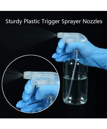 16oz Glass Spray Bottles - Refillable Boston Round Container for Essential Oils, Cleaning Products - White (2 Pack) - Buy Online on GoSupps.com