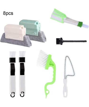 8Pcs Groove Cleaning Tools|Window Groove Cleaning Brush Hand-held Tool Complete Multipurpose Sponge Assorted Cleaning Brush Kit for Air Conditioner Keyboard Car Home and Kitchen Supplies 8Pcs* A A 8pcs* - Buy Online on GoSupps.com