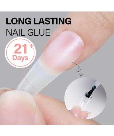 AILLSA Coffin Matte Soft Gel Nail Tips Kit with UV Light - Nail Extension Kit with 4 in 1 Glue Gel for Halloween Nail Art - Buy Online on GoSupps.com