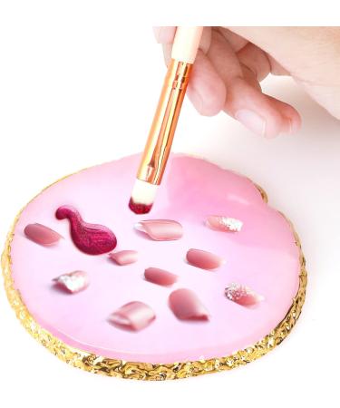 Sibba Resin Nail Art Palette - Golden Edge Heart Shape Mixing Plate for Nail Polish - Cosmetic Display Board - Buy Online on GoSupps.com