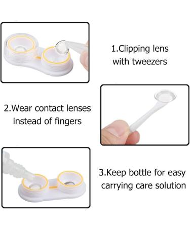 Yucool Colorful Contact Lens Container Set - Travel Holder No Leak Storage with Tweezers Removal Pistons & Mini Bottles - Buy Online on GoSupps.com