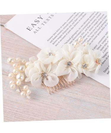 BIUDECO Women Hair Accessory Wedding Headwear Silver Barrettes Hair Accessories for Women Bridal Comb Clip Flower Hairpin Bridal Hair Red Flower Hair Clips Miss Hair Comb White The Flowers - Buy Online on GoSupps.com