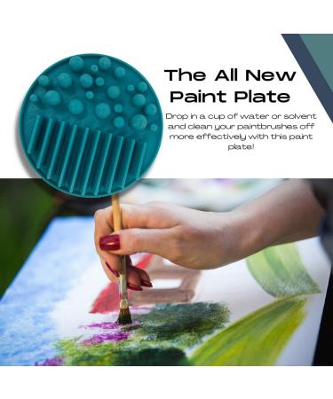 FRESHe Aqua Paint Plate Cleaner Disc for Acrylic and Watercolor Brushes - Keeps Brushes Clean in Water-Based Mediums - Teal - Buy Online on GoSupps.com