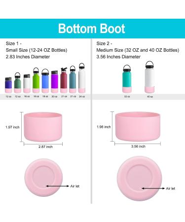 Light Pink Silicone Boot for Hydro Flask Standard Wide Mouth - Fits 12-24 oz Bottles - Buy Online on GoSupps.com
