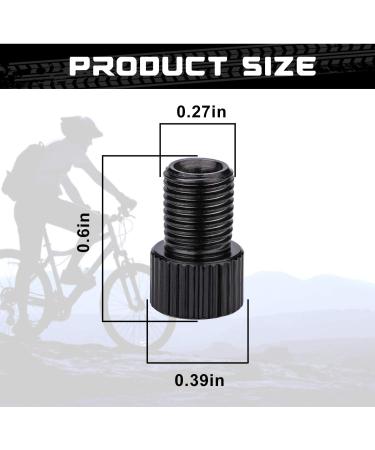 Presta to Schrader Valve Adapter - Colorful Aluminum Alloy Inflate Connector (5 Pack) - UK/French to US Bike Pump Converter - Black - Buy Online on GoSupps.com