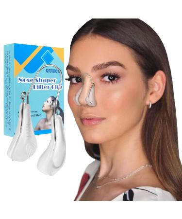 Nose Shaper Clip, Pain-Free Nose Bridge Straightener Corrector, Soft Silicone Nose Slimmer Rhinoplasty Device Nose Up Lifting Clip Beauty Tool(Unisex) Transparent