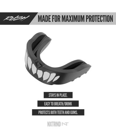 2 Pack Nxtrnd Rush Sports Mouth Guard for Boxing, MMA, Football - Black & White Fangs - Adult & Youth Sizes - Buy Online on GoSupps.com