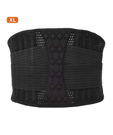 High Air Permeability Lumbar Support Belt | Breathable Waist Brace for Men & Women - Stabilizing Back Pad (LXL Black - Buy Online on GoSupps.com