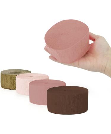 Rose Gold Crepe Paper Streamers Party Decorations - 8 Rolls for Bridal Shower, Wedding, Birthday - DIY Tassels & Flower Making - 1.8 Inch x 82 Ft/Roll - Buy Online on GoSupps.com