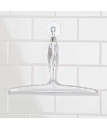 iDesign Plastic Bath Squeegee for Glass with Suction Hook Holder  12", Clear - Buy Online on GoSupps.com